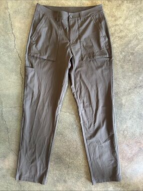 ALO Espresso Block Men's Brown Cargo Pants with Utility Pockets